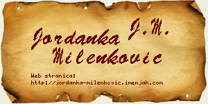 Jordanka Milenković vizit kartica